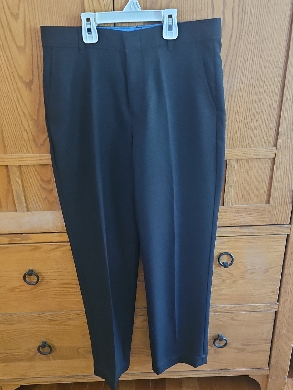 Classic Black Straight-Leg Dress Pants